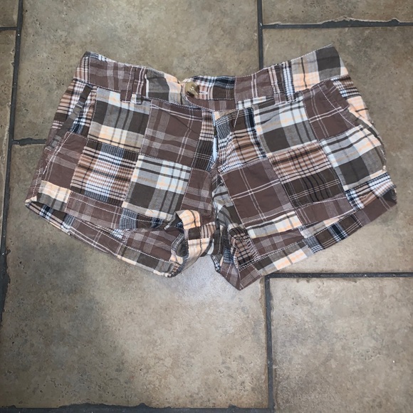 Plad brown hint short shorts - Picture 3 of 3